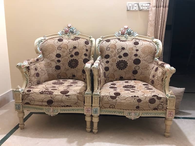 Chinioto Sheesham 5 seater sofa set 1