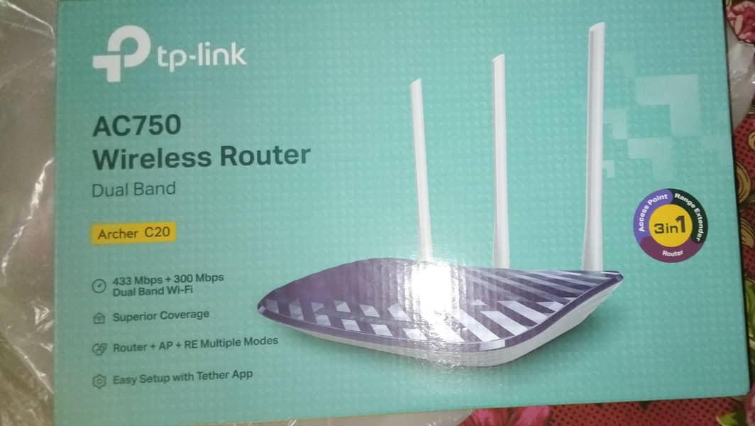 Brand New TP Link AC750 Wireless Dual Band Router – Just Unboxed! 1