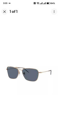 Ray-Ban Sunglasses Caravan reverse  92023A Gold blue