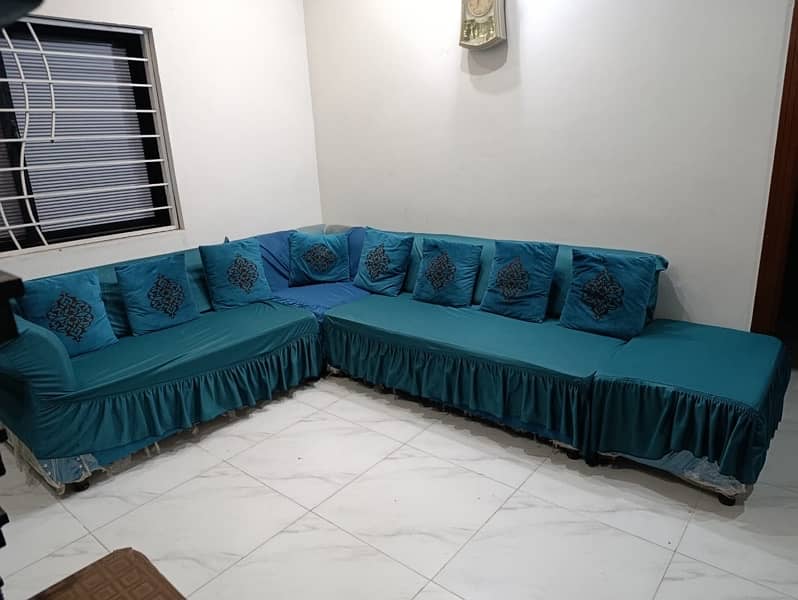 L shape 8 seater sofa set 0