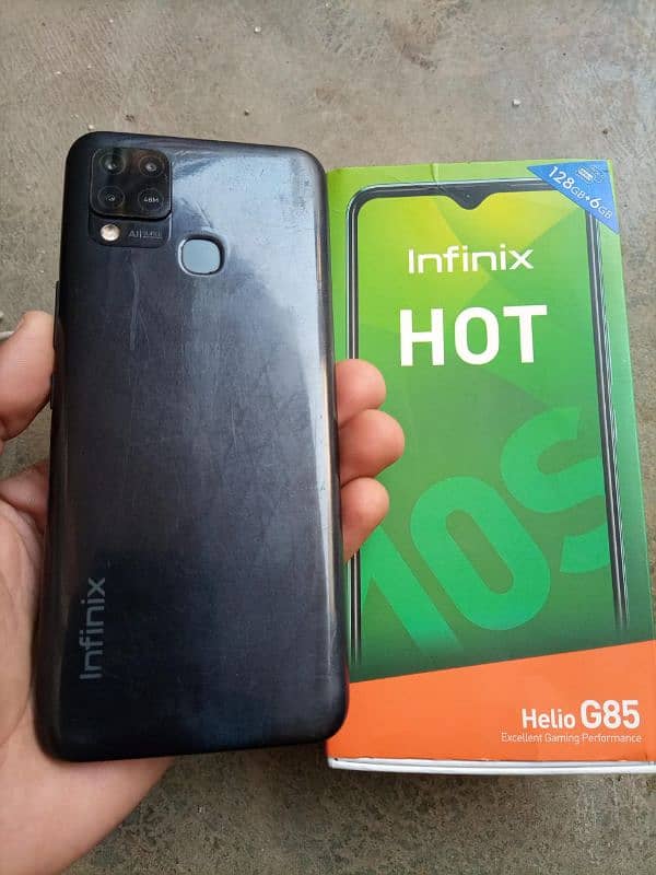 Infinix Hot 10s 6/128 glass crack hai just work all ok 3