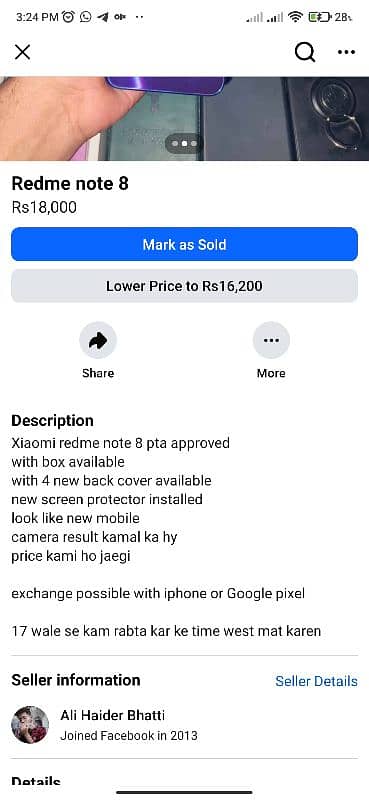 Xiaomi redme note 8 pta approved 3