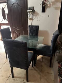 4 chairs dining table brand new