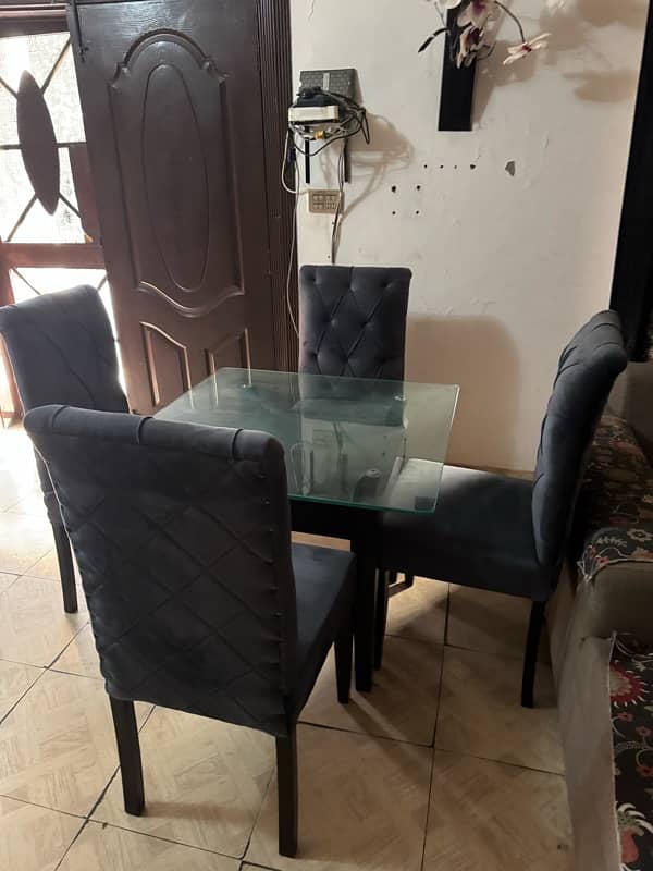 4 chairs dining table brand new 0