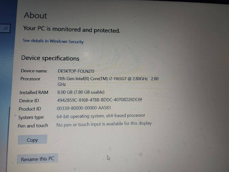 Lenovo thinkpad Core i7 11th gen 0