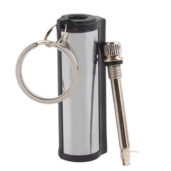 New Portable Metal Waterproof Permanent Lighter Keychain Cotton Core 4