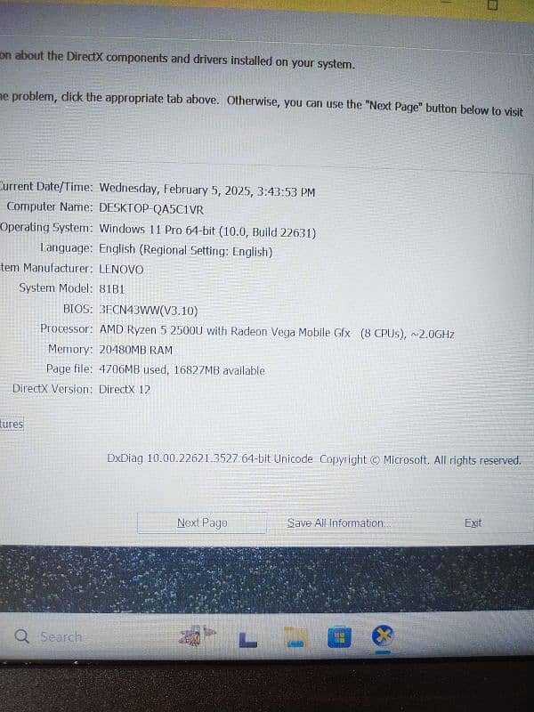 Lenovo Ryzen 5=Core i7 10th Gen 20GB RAM 512GB NVMe 2GB Graphic Card 3