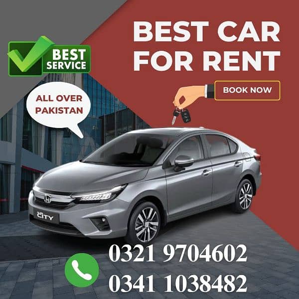 Rent a car Honda city 0321-9704602 1