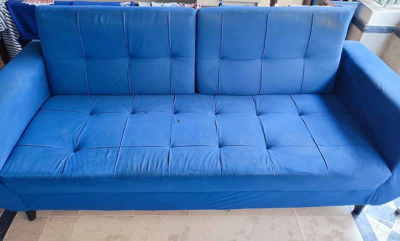 Five seater Sofa set blue color for Sale 1