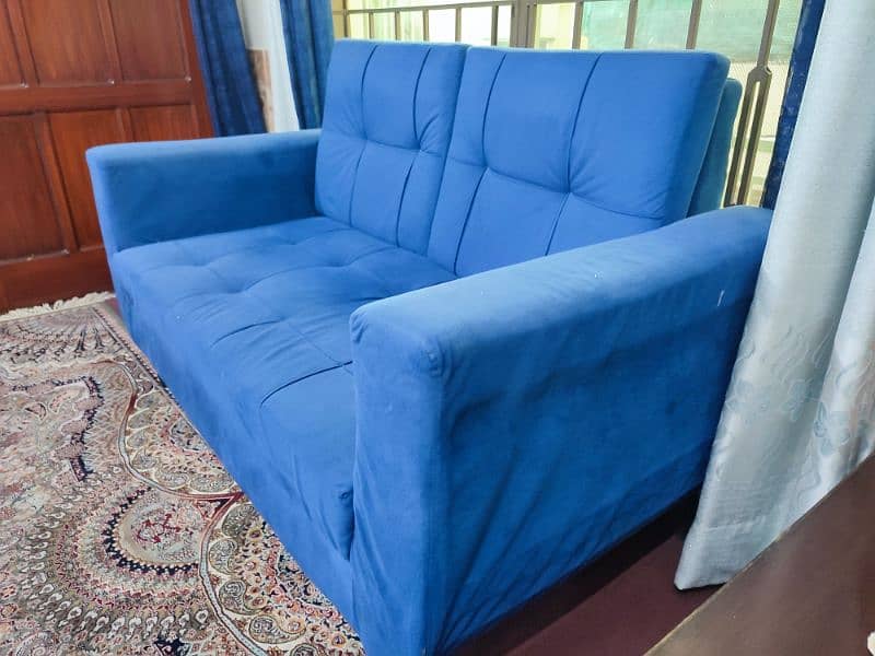 Five seater Sofa set blue color for Sale 5