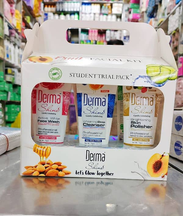 Derma shine facial kit 70 g  6x facial tubes 3