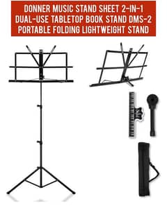 Donner music notes stand for dual use tabletop/Book stand