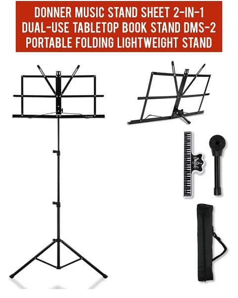 Donner music notes stand for dual use tabletop/Book stand 0