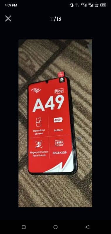 itel a49 play with box charger 6