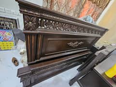 Bed with dressing table and side tables