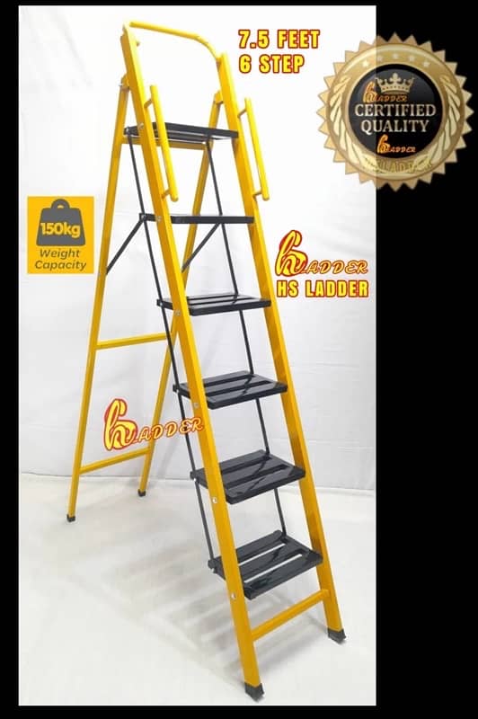 6 Step Foldable Home Use Ladder Easily Carry Handle Attach 0