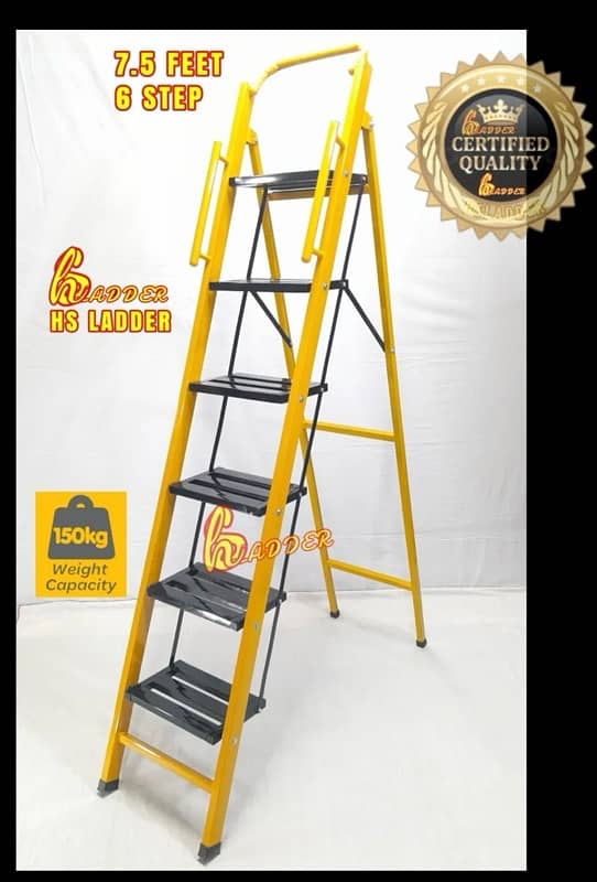 6 Step Foldable Home Use Ladder Easily Carry Handle Attach 1