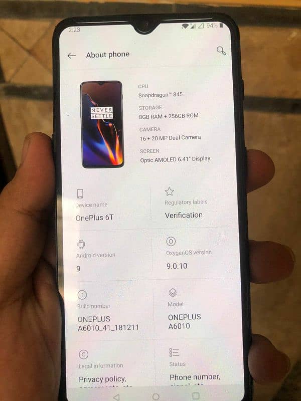 Oneplus 6t 8/256gb 1