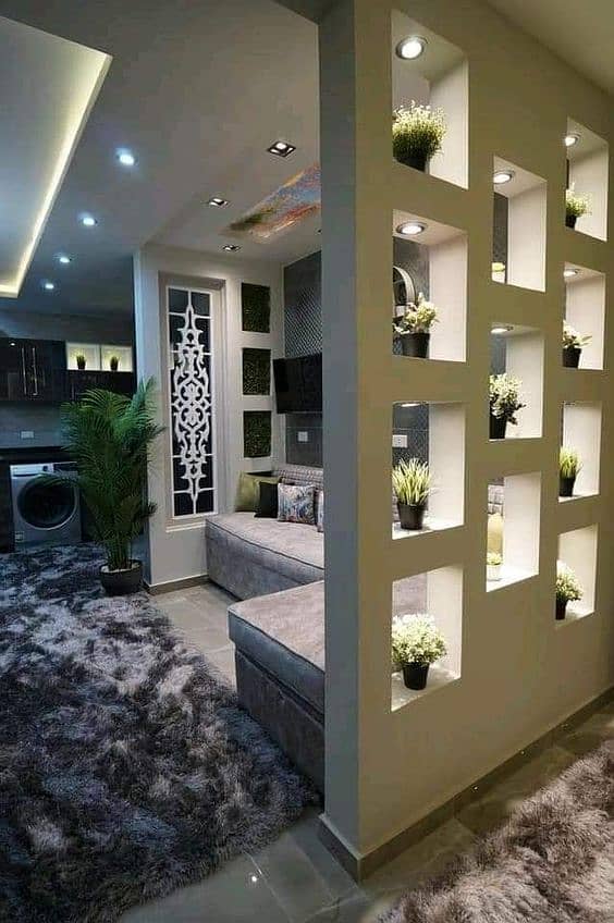 gypsum board partition/ceiling/glass partition/home interior working 6