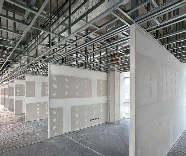 gypsum board partition/ceiling/glass partition/home interior working 16