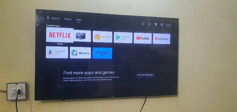 Haier 43 inches borderless android led with voice remote box 0