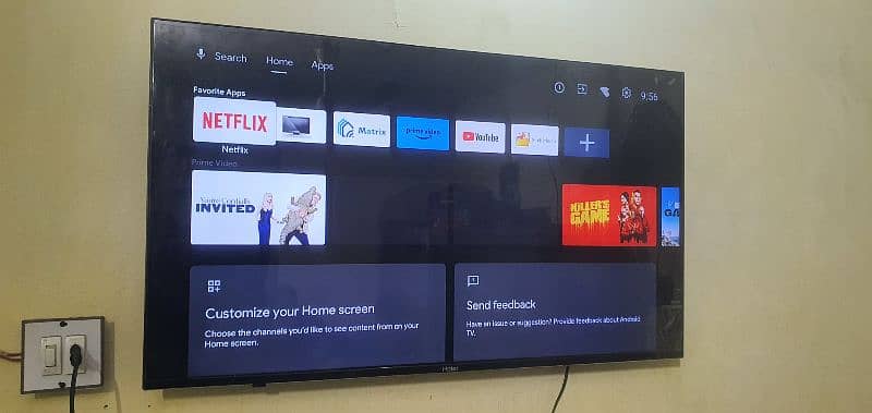 Haier 43 inches borderless android led with voice remote box 1