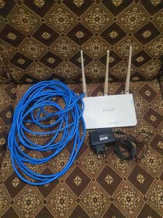 Tenda F3 wifi router with Charger + Internet Cable