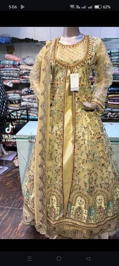 double gown style maxci with dupatta