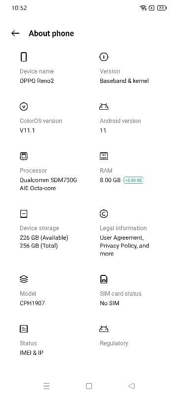 exchange possible oppo reno 2 non pta 8/256 original ha kit nai ha 4