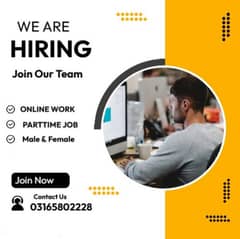 online work part time full time male and female