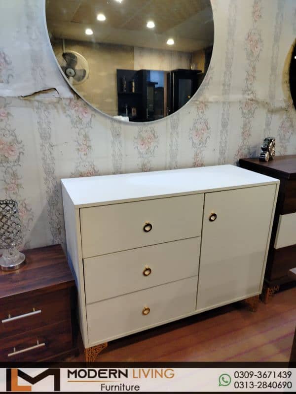 Dressing Tables 6 Drawers Round Mirror Best Quality In Your Choice 0