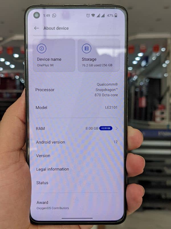 OnePlus 9r 256GB Double Sim Urgent Sale 6