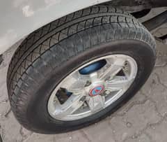 TYRES WITH ALLOY RIMS SIZE 12 FOR FX, MEHRAN, KHYBER, BOLAN ETC