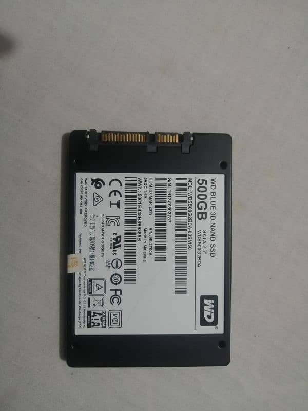 WD Blue 500GB SATA SSD 1