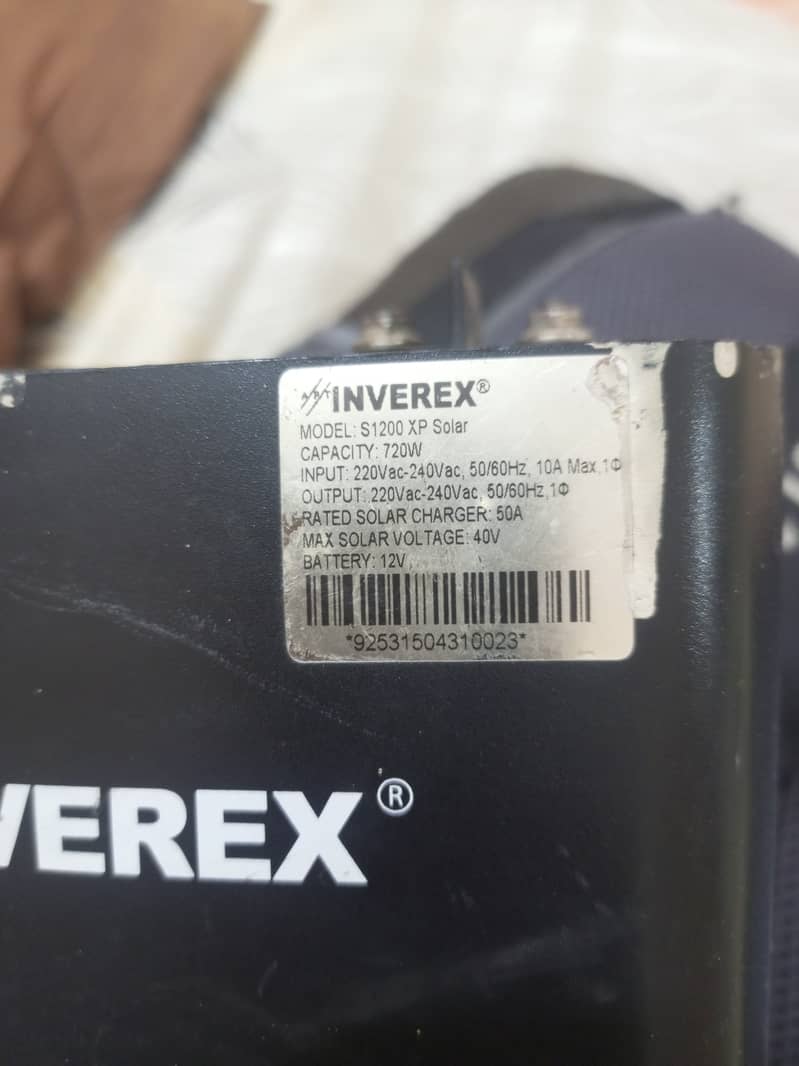 Inverex S1200 XP Solar & 4 Solar Panels 3