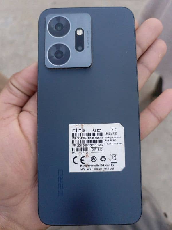 infinix Zero 20 8+8 256gb memory with box charger 1