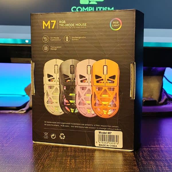 M7 RGB Wireless Gaming Mouse • Tri Mode Connectivity 3