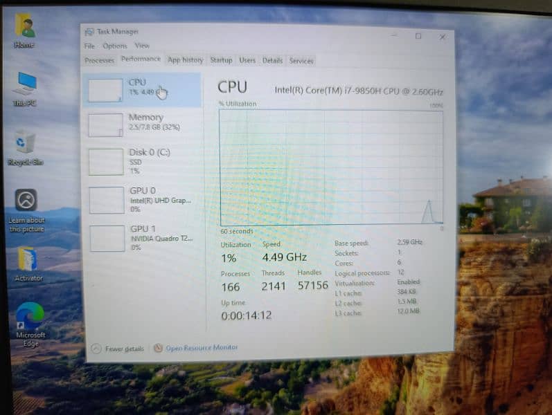 Dell Precision 7540 Core i7 9th Generation 32/512 NVME 4GB Nvidia GC 10