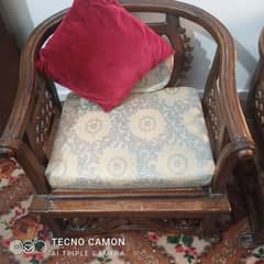 sheesham wood sofa set with cushions