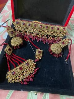 Bridal choker set with jhoomer