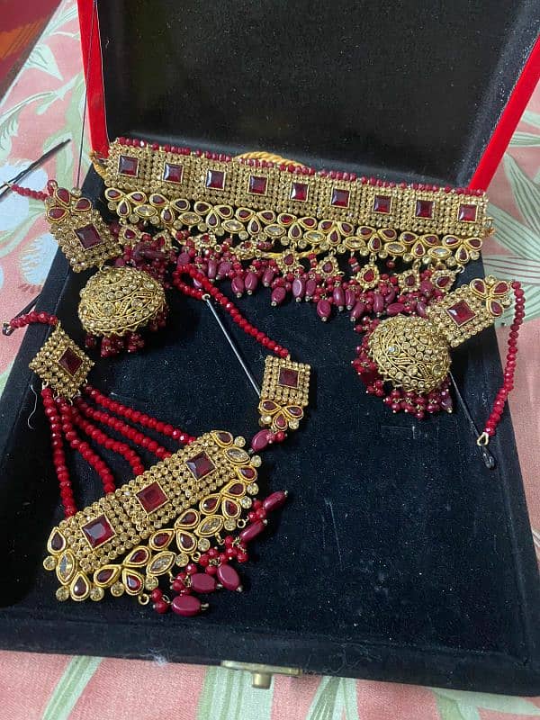 Bridal choker set with jhoomer 0