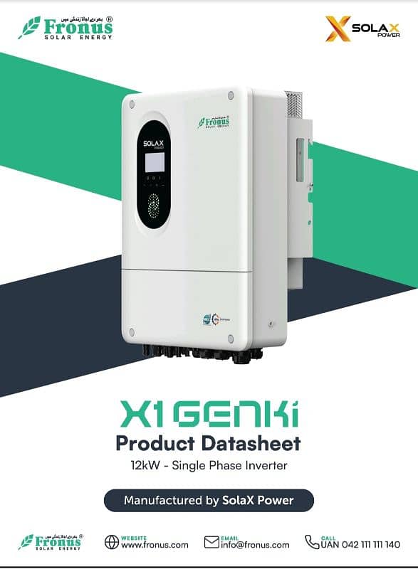 Fronus Solax Power X1 GENKI 12KW 1Phase IP65 Solar Hybrid Inverter 2