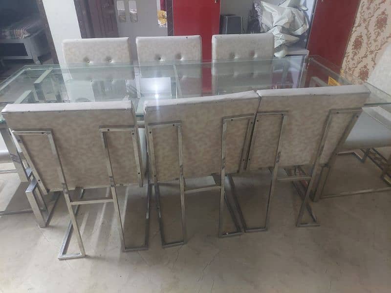 dining table 8 chair steel argant sale 2