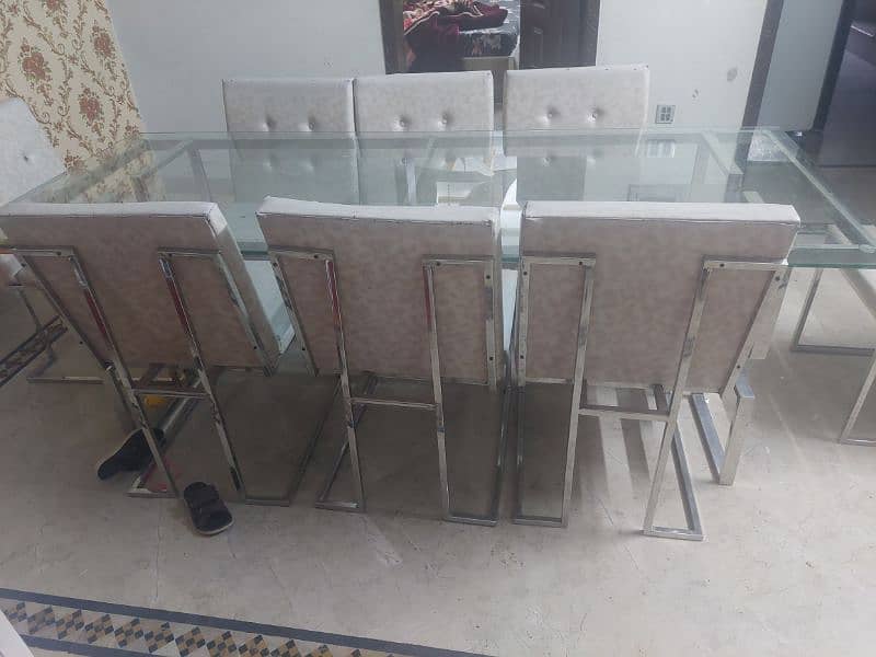 dining table 8 chair steel argant sale 3