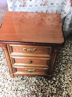 2 side tables and kitchen cabinet with top aluminium and door lock