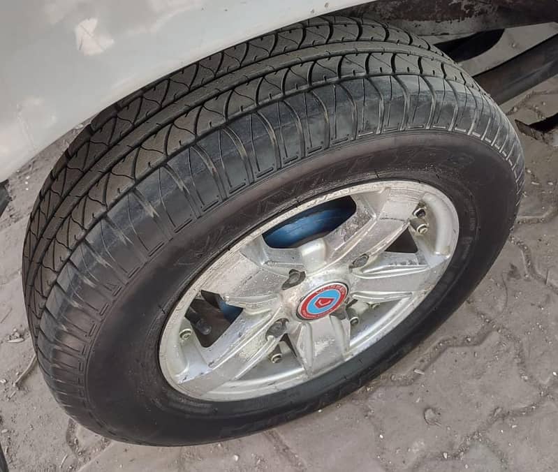 Alloy rims and tyres size 20 like new (fx, mehran, khyber, bolan) 1