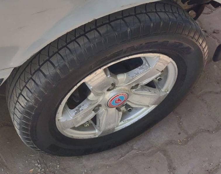 Alloy rims and tyres size 20 like new (fx, mehran, khyber, bolan) 2