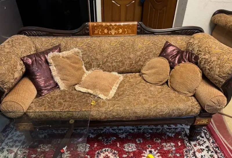 solid wood sofa set 1