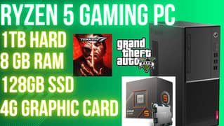 Ryzen 5 Gaming PC with Games Gta 5 and Tekken 7