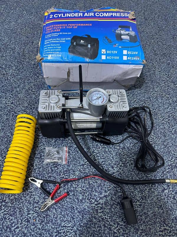 Double Cylinder Tyre Inflator l Portable Air Compressor 3